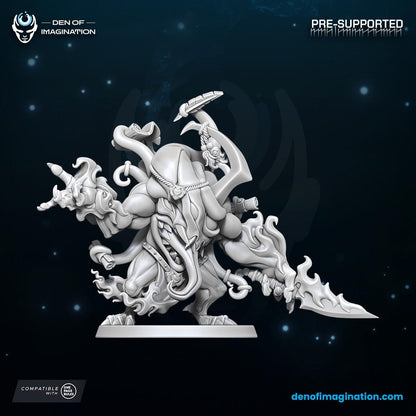 Demons - Arcane Caster | Den of Imagination | Minifigure | Wargaming | Tabletop | Grimdark compatible | One Page Rules compatible