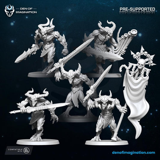 Demons - Bloodclaws | Den of Imagination | Minifigure | Wargaming | Tabletop | Grimdark compatible | One Page Rules compatible
