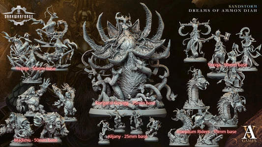 Archvillain Games: Sandstorm - Dreams of Ammon Diah | Tabletop Games 28 - 32 mm | D&D | Wargame | RPG | One Page Rules compatible