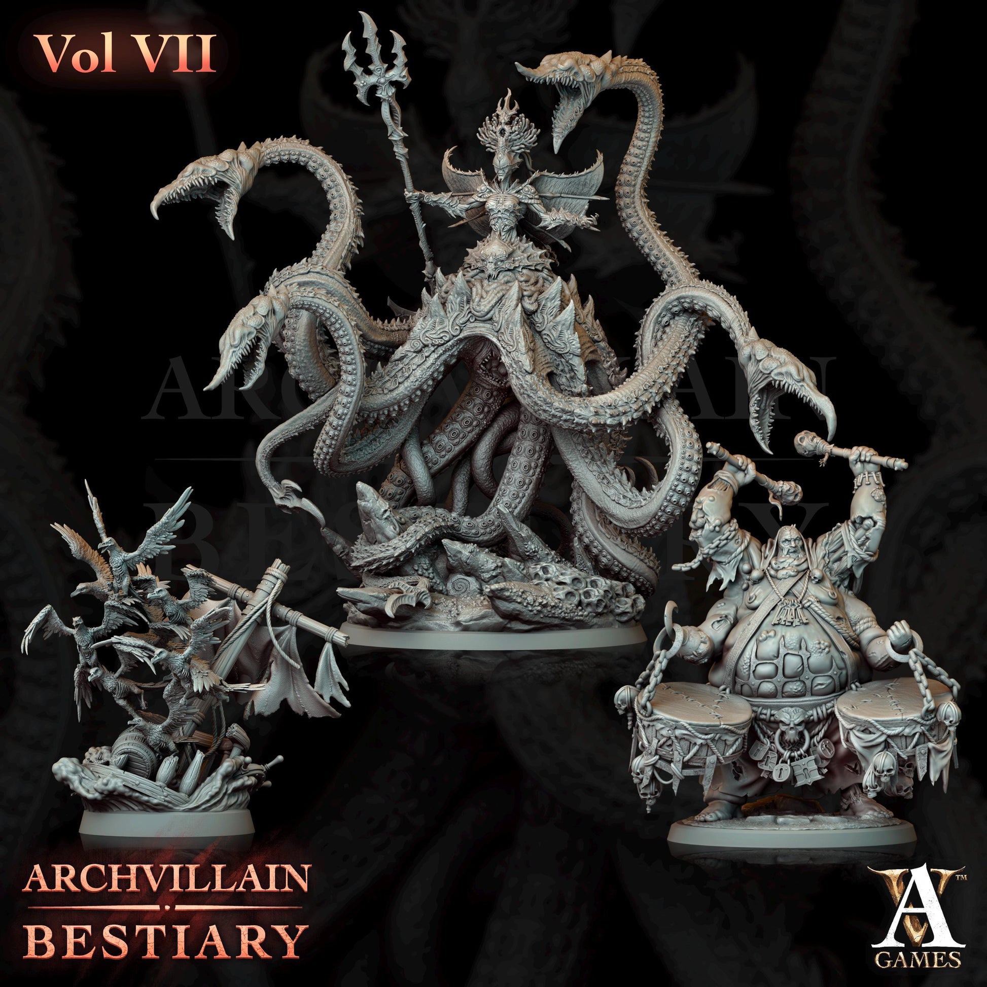 Archvillain Games : Archvillain Bestiary Vol. VII | Tabletop Games | 32 mm scale | D&D | Wargame | RPG | One Page Rules compatible