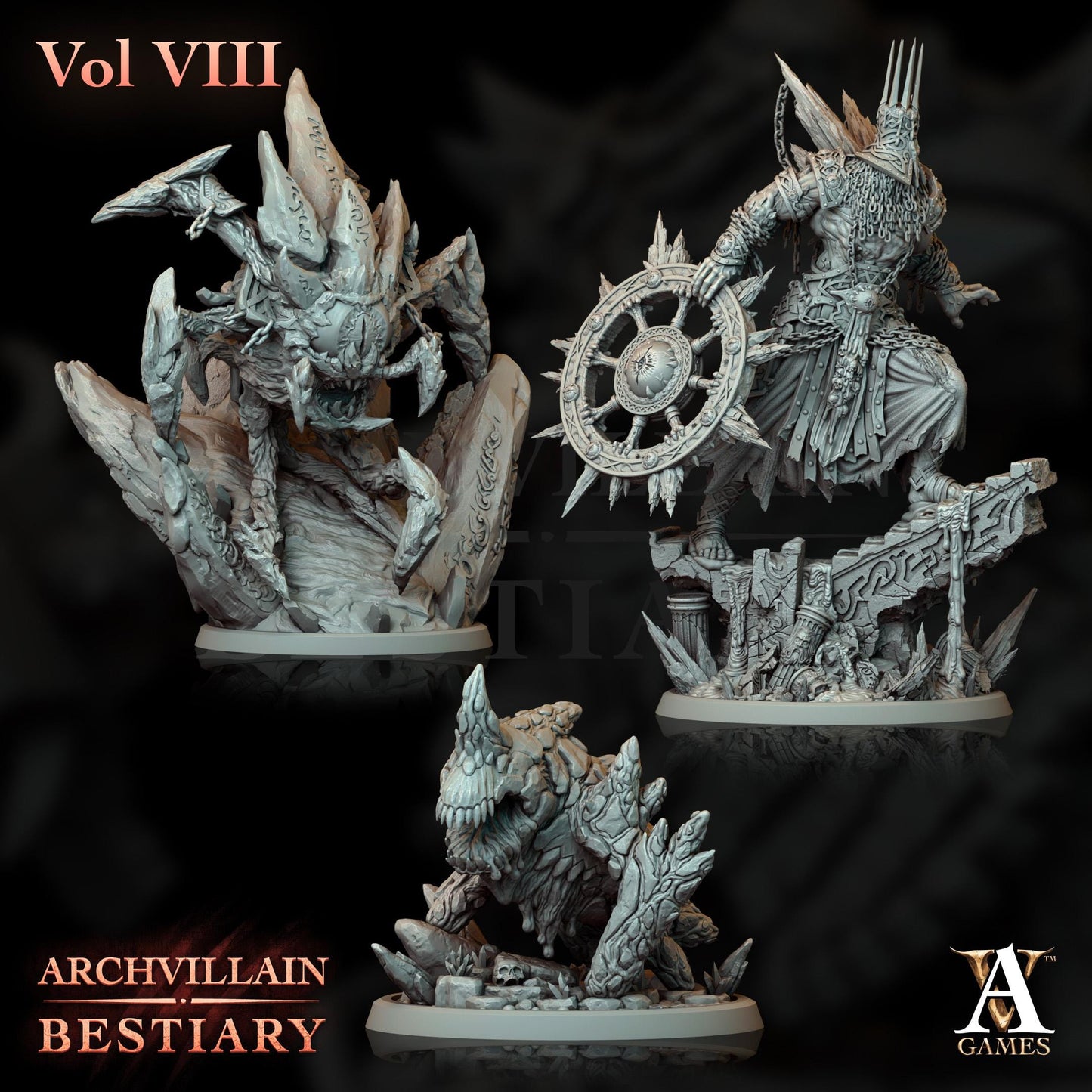 Archvillain Games : Archvillain Bestiary Vol. VIII | Tabletop Games | 32 mm scale | D&D | Wargame | RPG | One Page Rules compatible