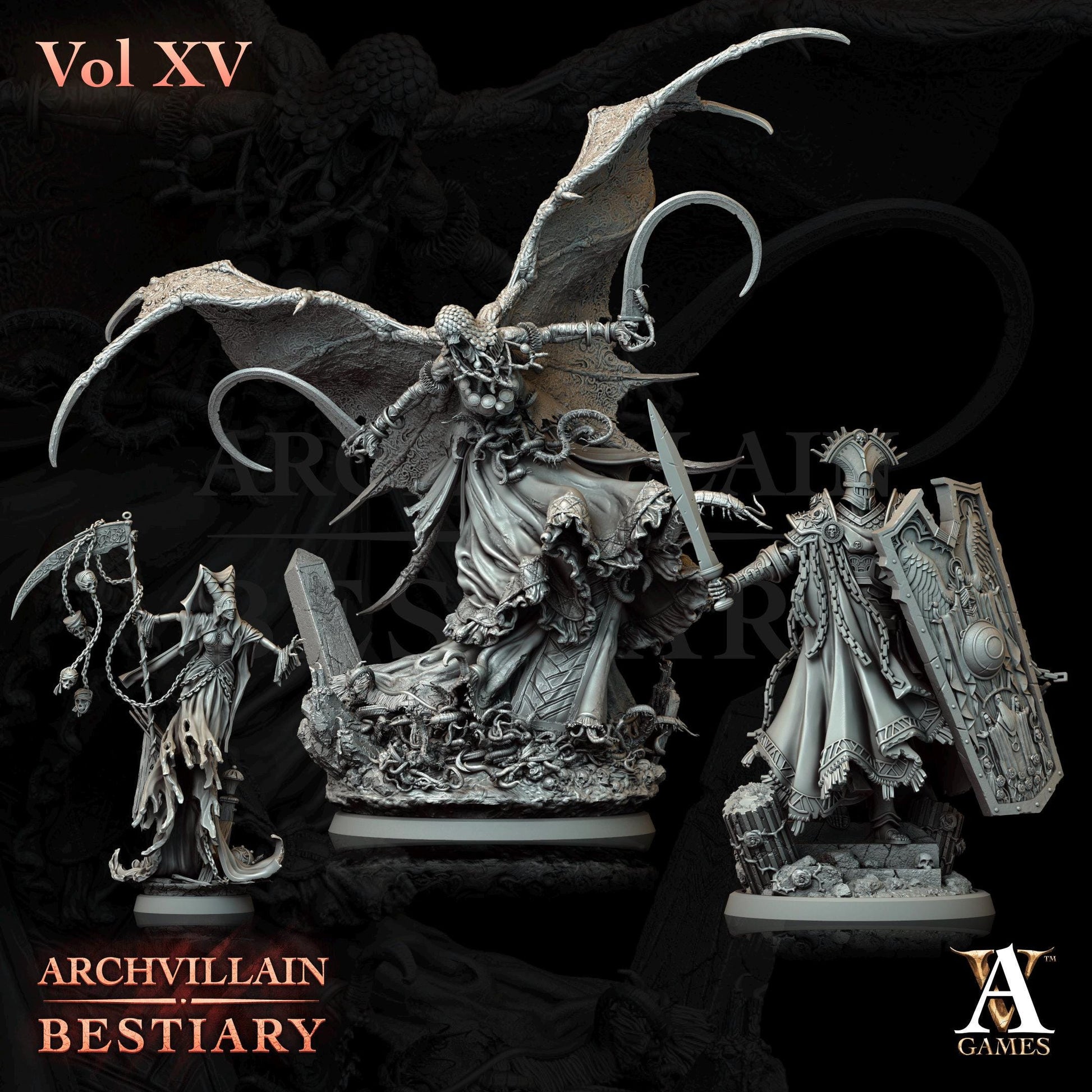 Archvillain Games : Archvillain Bestiary Vol. XV | Tabletop Games | 32 mm scale | D&D | Wargame | RPG | One Page Rules compatible