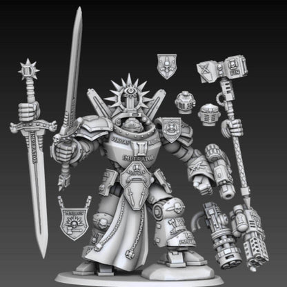 Silver Wardens - Dread Walker Demon Slayer Knight | DMGMinis | Grimdark compatible