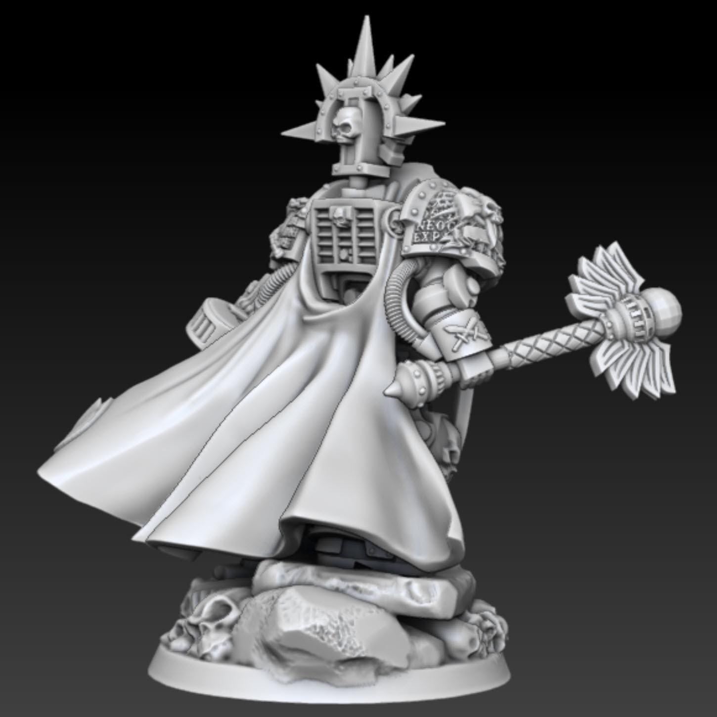 Silver Wardens - Chaplain | DMGMinis | Wargaming | Tabletop games | 32mm scale | Grimdark compatible