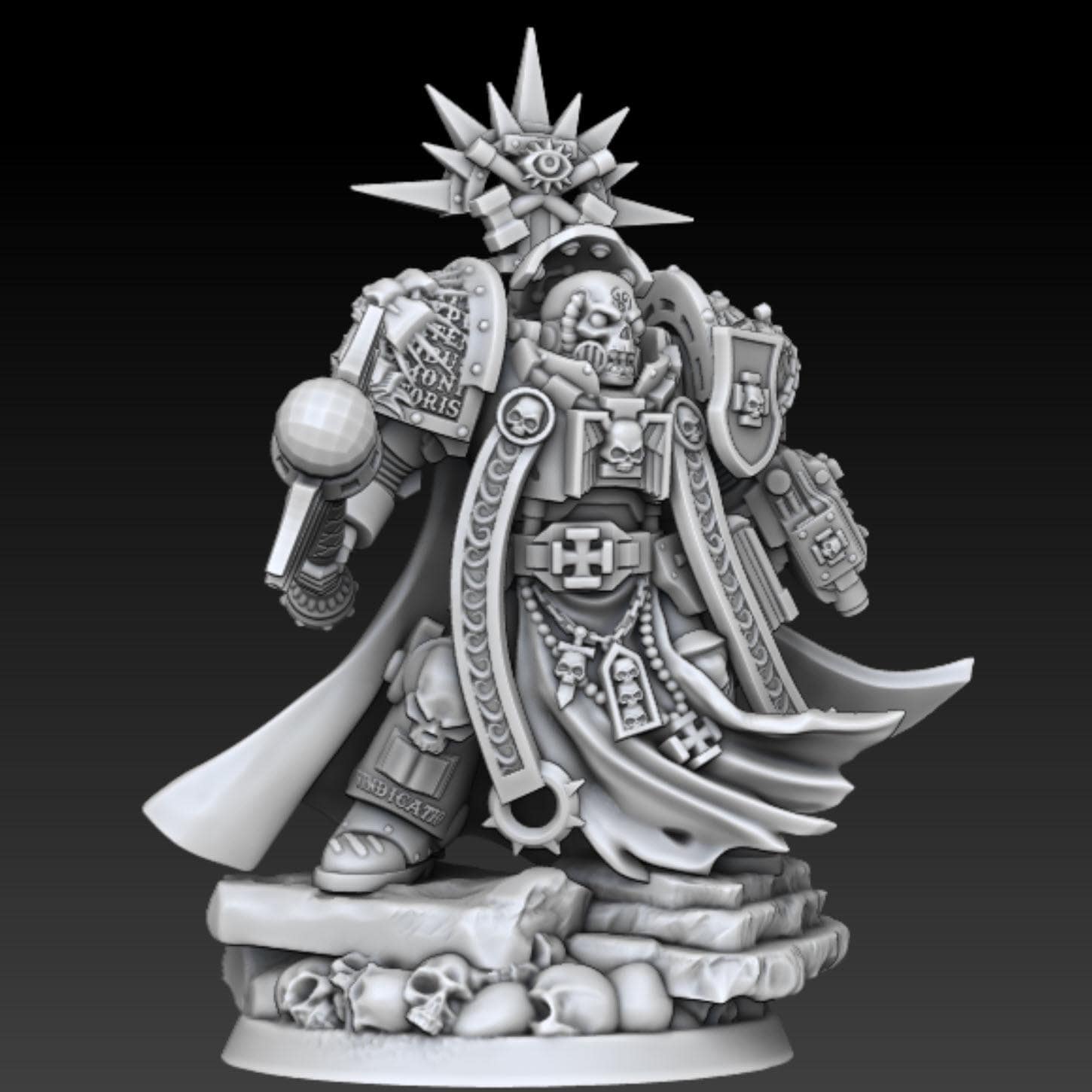 Silver Wardens - Chaplain | DMGMinis | Wargaming | Tabletop games | 32mm scale | Grimdark compatible