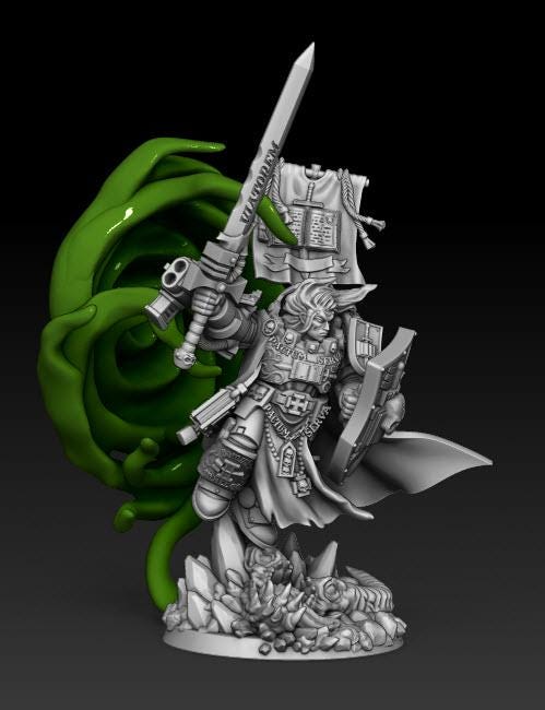 Silver Wardens - Supreme Warptraveler | DMGMinis | Wargaming | Tabletop games | 32mm scale | Grimdark compatible