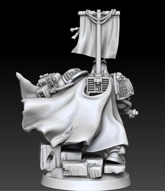Silver Wardens - Captain Mordius | DMGMinis | Wargaming | Tabletop games | 32mm scale | Grimdark compatible