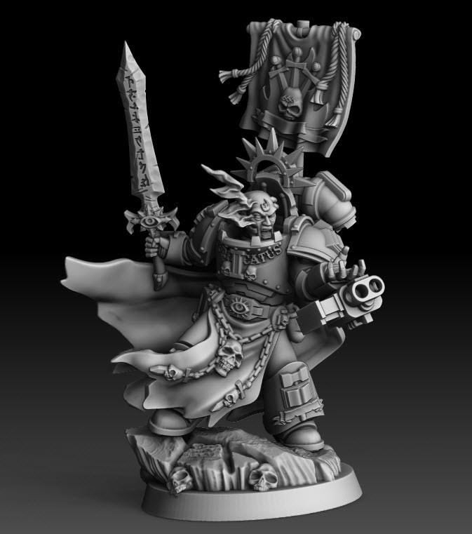 Silver Wardens - Swordkeeper of the Purificatus | DMGMinis | Wargaming | Tabletop games | 32mm scale | Grimdark compatible