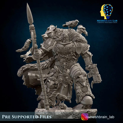 Harald Wutan- Empire Marines Sons of the Aesir Chapter Lord | Meshbrain Lab | Grimdark compatible