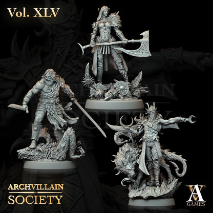 Archvillain Games : Archvillain Society Vol. XLV | 3D printed miniatures |Tabletop Games 32 mm | Dungeons and Dragons | Wargame | RPG