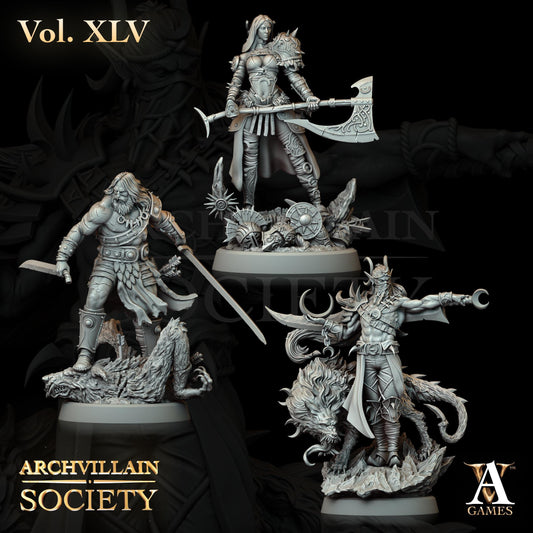 Archvillain Games : Archvillain Society Vol. XLV | 3D printed miniatures |Tabletop Games 32 mm | Dungeons and Dragons | Wargame | RPG