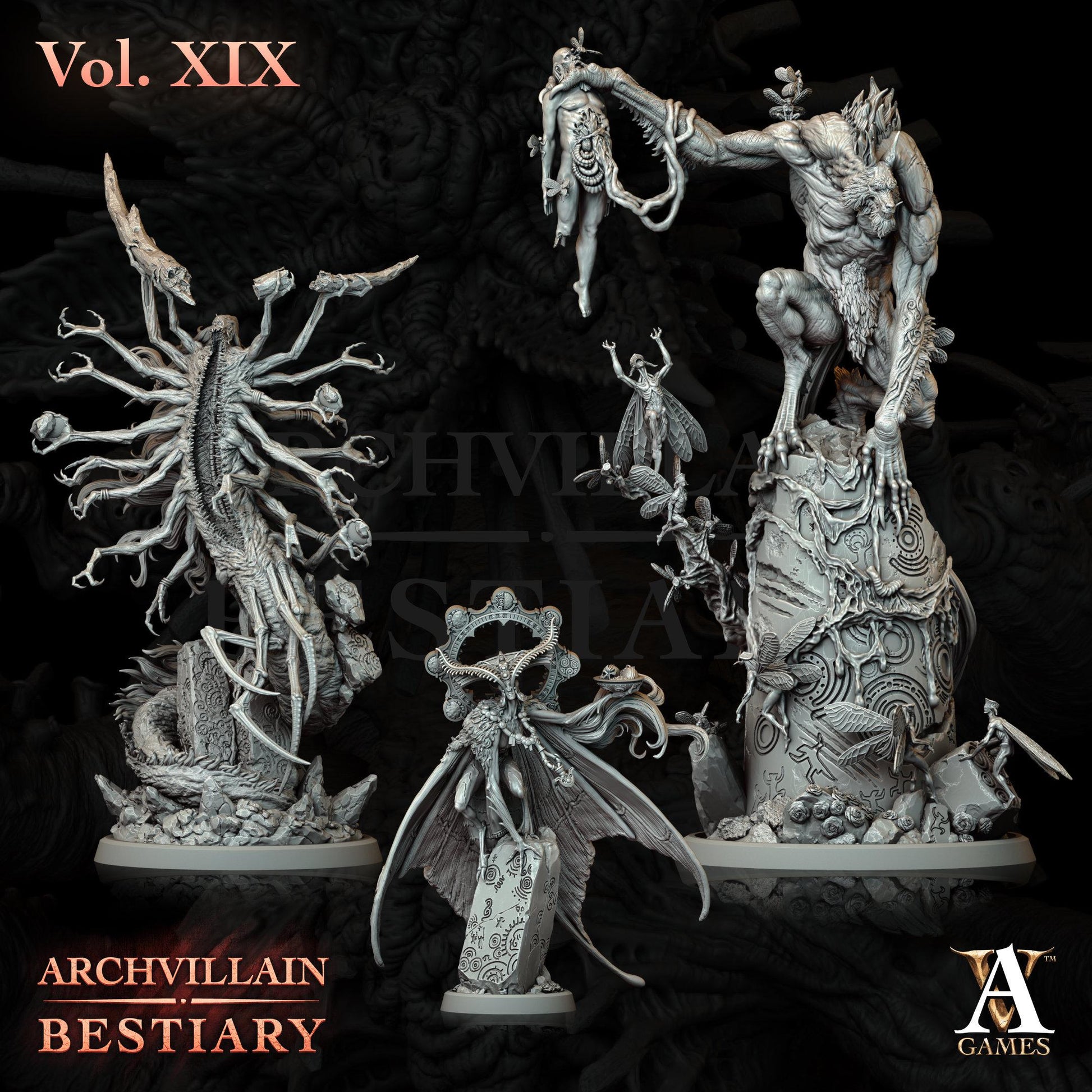 Archvillain Games : Archvillain Bestiary Vol. XIX | 3D printed miniature | Tabletop Games 32 mm | Dungeons and Dragons | Wargame | TTRPG
