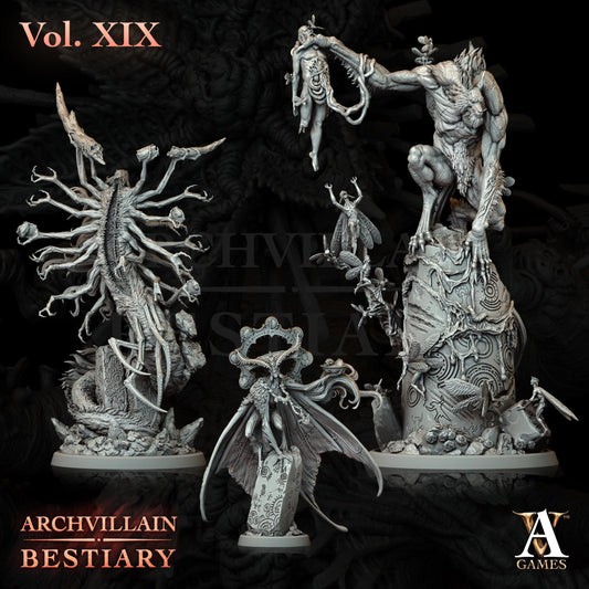 Archvillain Games : Archvillain Bestiary Vol. XIX | 3D printed miniature | Tabletop Games 32 mm | Dungeons and Dragons | Wargame | TTRPG
