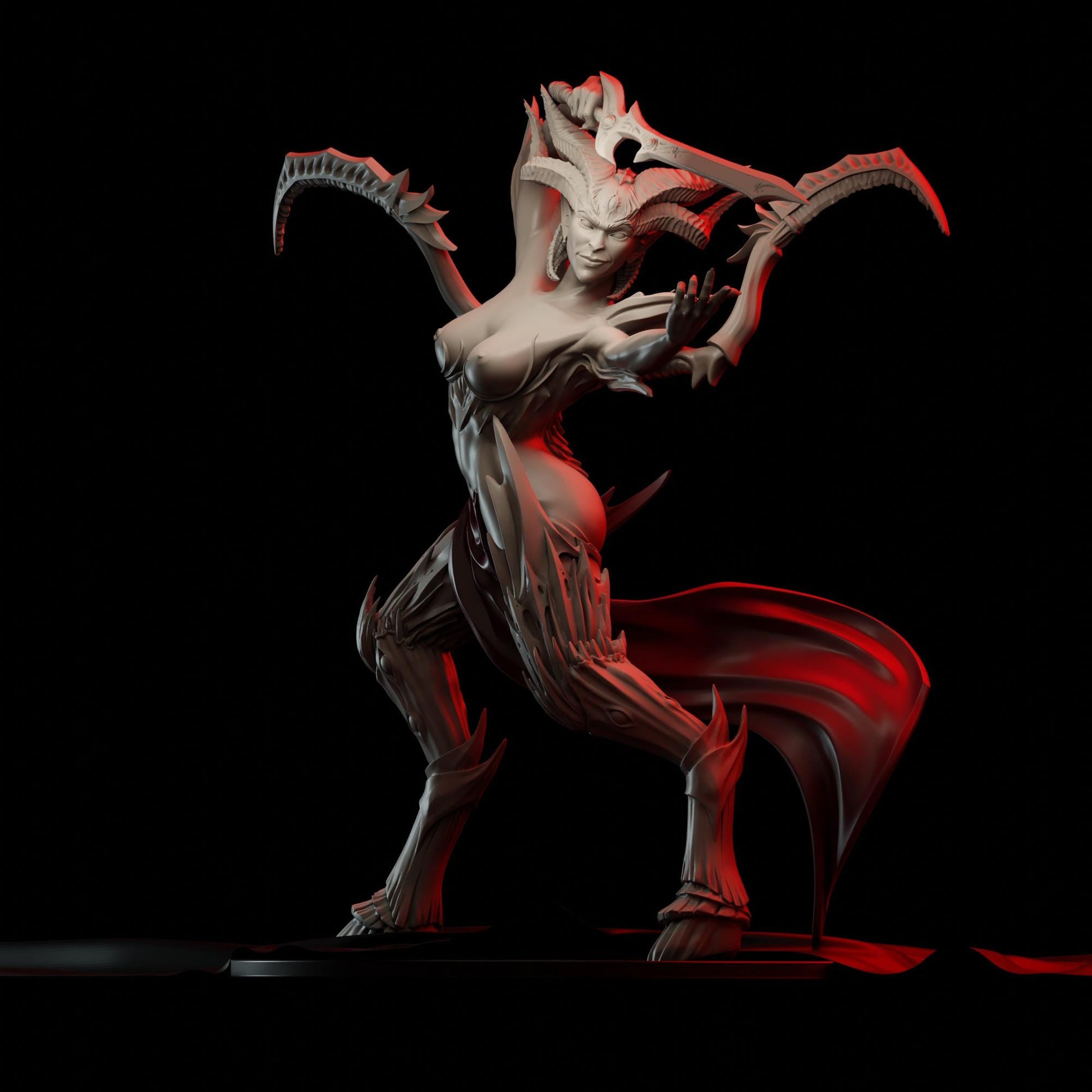 Chaos - The Great Temptress Demon | Den of Imagination | Minifigure | Wargaming | Tabletop | Grimdark compatible | One Page Rules compatible