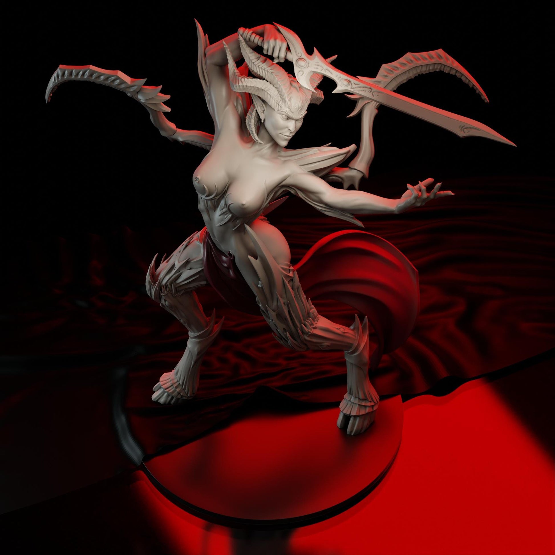 Chaos - The Great Temptress Demon | Den of Imagination | Minifigure | Wargaming | Tabletop | Grimdark compatible | One Page Rules compatible