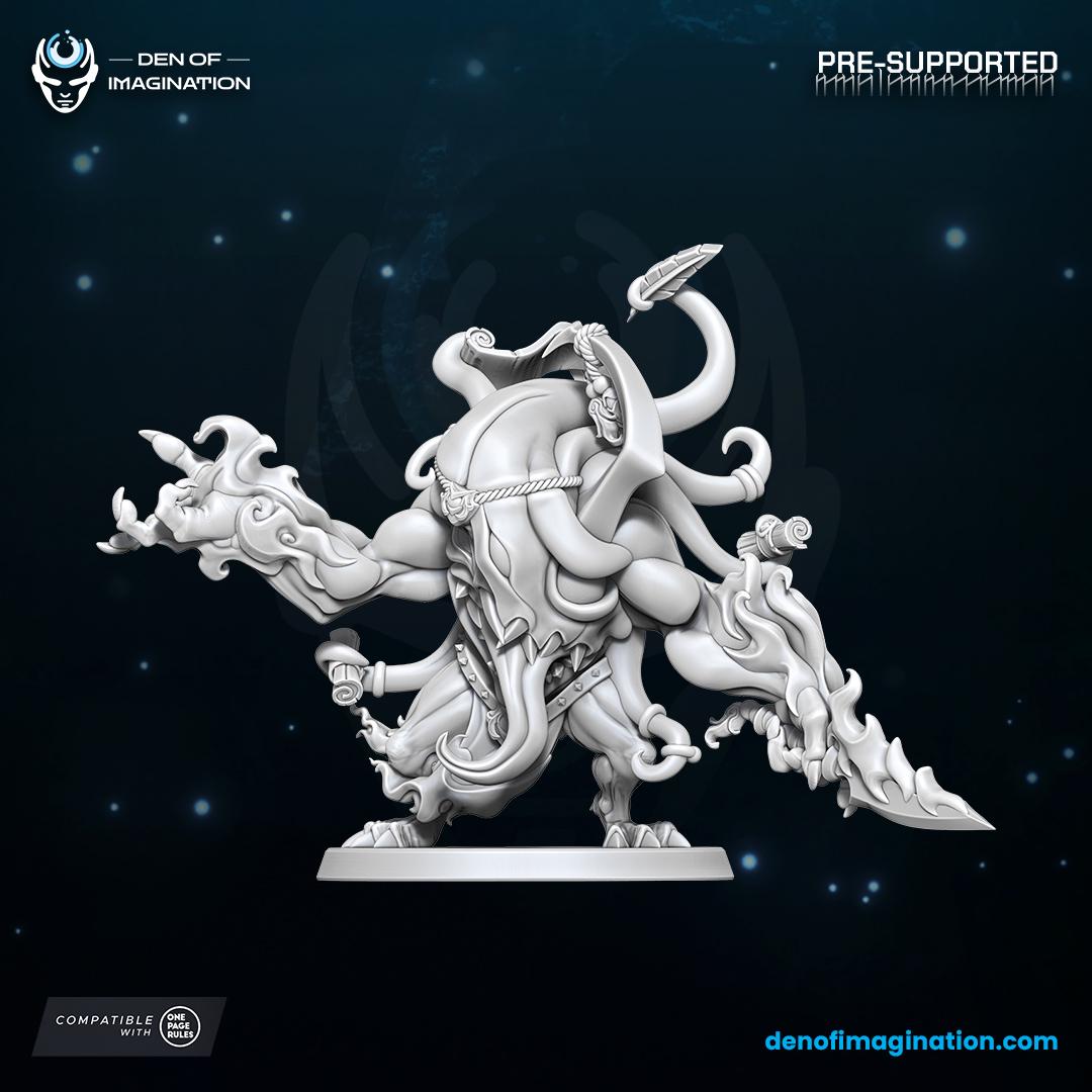 Demons - Arcane Caster | Den of Imagination | Minifigure | Wargaming | Tabletop | Grimdark compatible | One Page Rules compatible