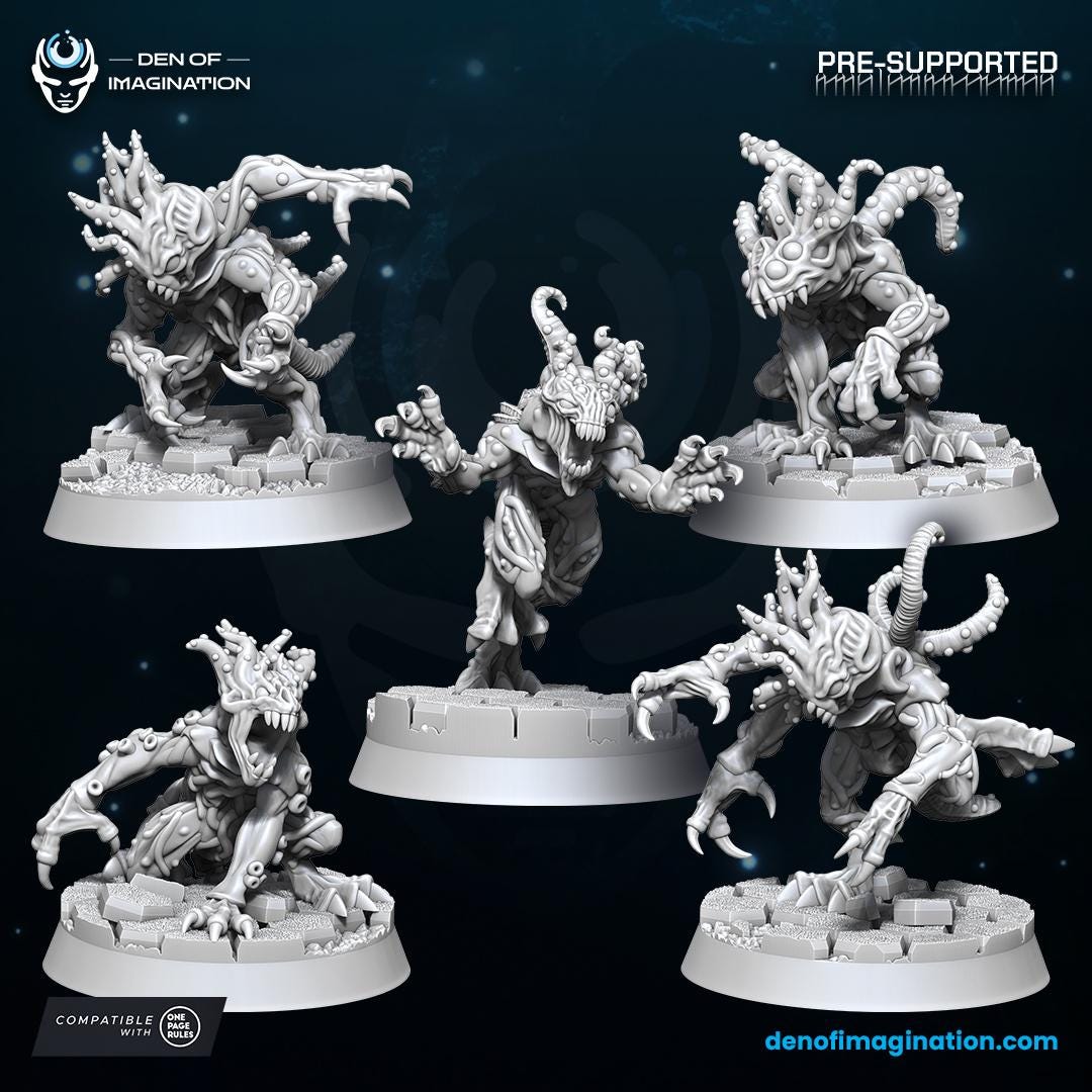 Demons - Void Imps | Den of Imagination | Minifigure | Wargaming | Tabletop | Grimdark compatible | One Page Rules compatible