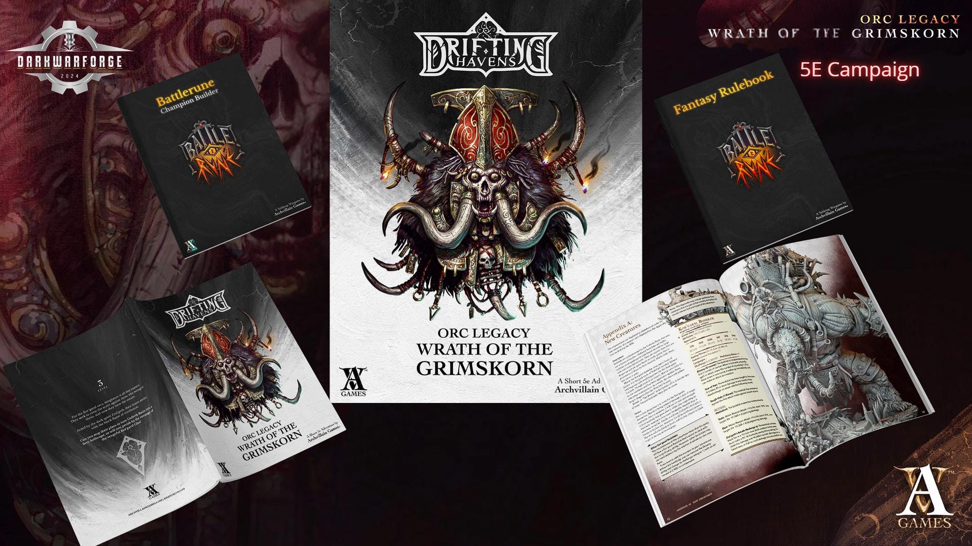 Archvillain Games : Orc Legacy - Wrath of the Grimskorn | D&D | Wargame | RPG | One Page Rules compatible