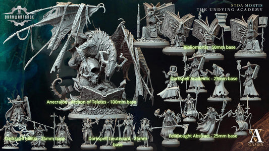 Archvillain Games: Stoa Mortis - The Undying Academy | Tabletop Games 28 - 32 mm | D&D | Wargame | RPG | One Page Rules compatible