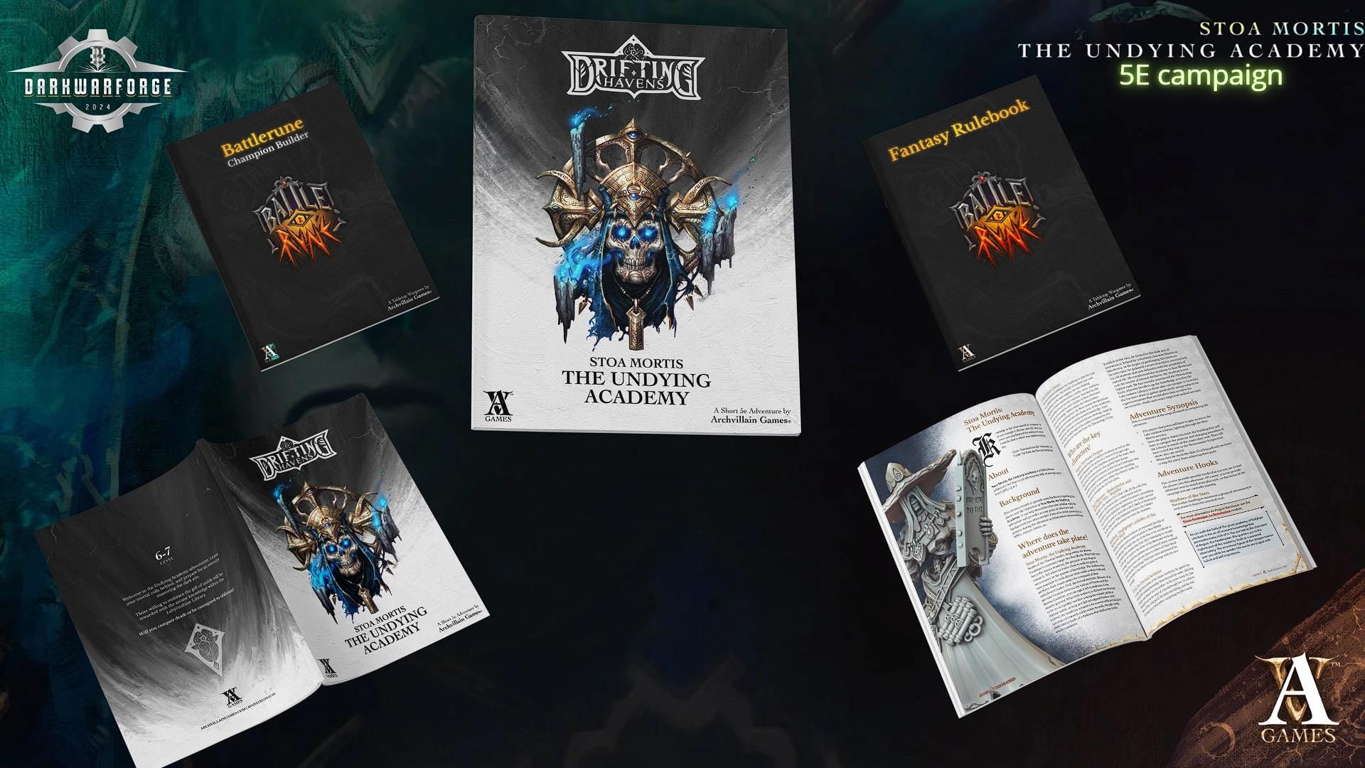 Archvillain Games: Stoa Mortis - The Undying Academy | Tabletop Games 28 - 32 mm | D&D | Wargame | RPG | One Page Rules compatible