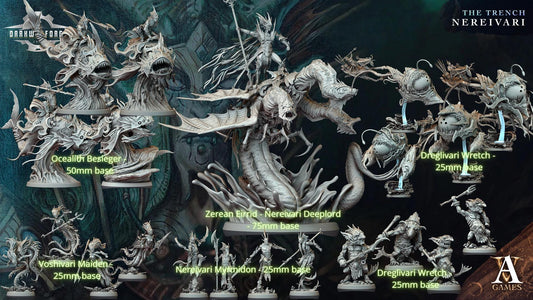 Archvillain Games: The Trench - Nereivari | D&D | Wargame | RPG | One Page Rules compatible