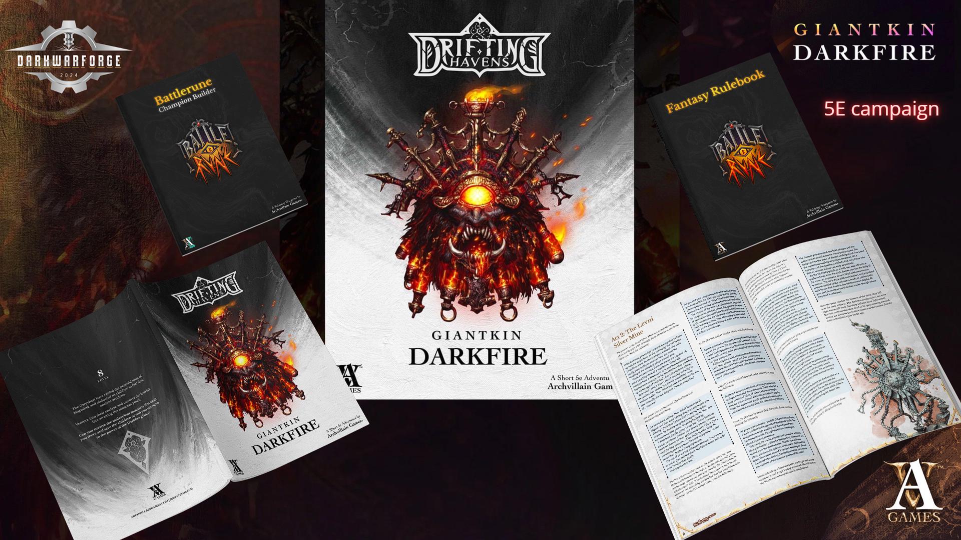 Archvillain Games: Giantkin - Darkfire| Tabletop Games 28 - 32 mm | D&D | Wargame | RPG | One Page Rules compatible
