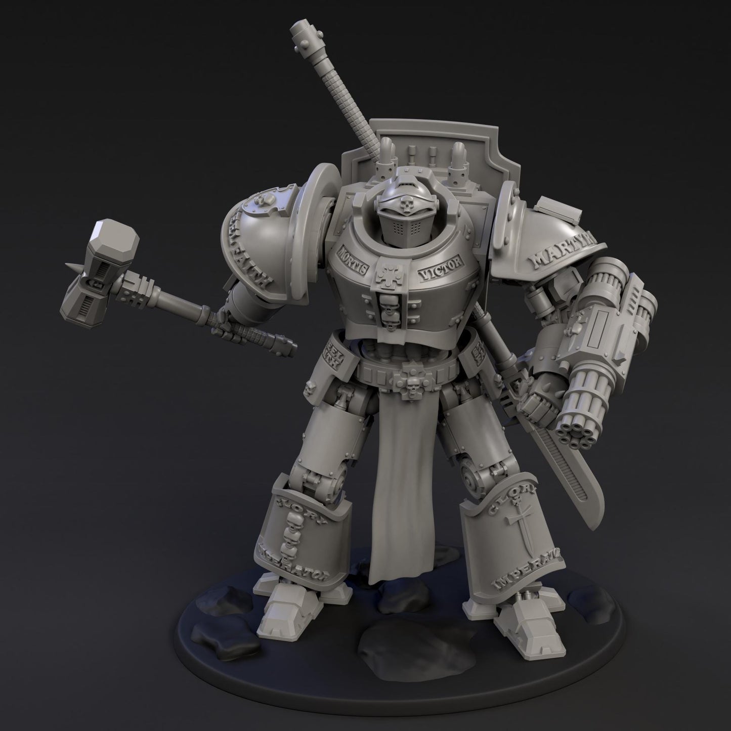 DeamonSlayer-Knight MKII | Arma Mechanatus | Minifigure | Wargaming | Tabletop | 28mm scale | 32mm scale | Grimdark compatible