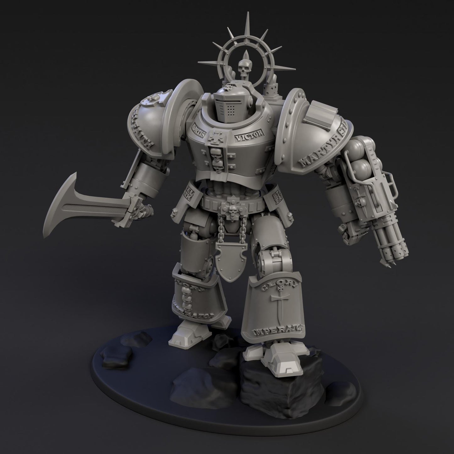 DeamonSlayer-Knight MKII | Arma Mechanatus | Minifigure | Wargaming | Tabletop | 28mm scale | 32mm scale | Grimdark compatible