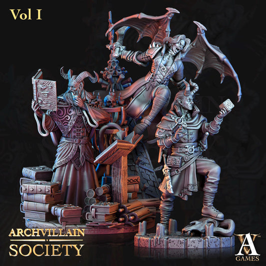 Archvillain Games : Archvillain Society Vol. I | 3D printed miniatures |Tabletop Games 32 mm | Dungeons and Dragons | Wargame | RPG