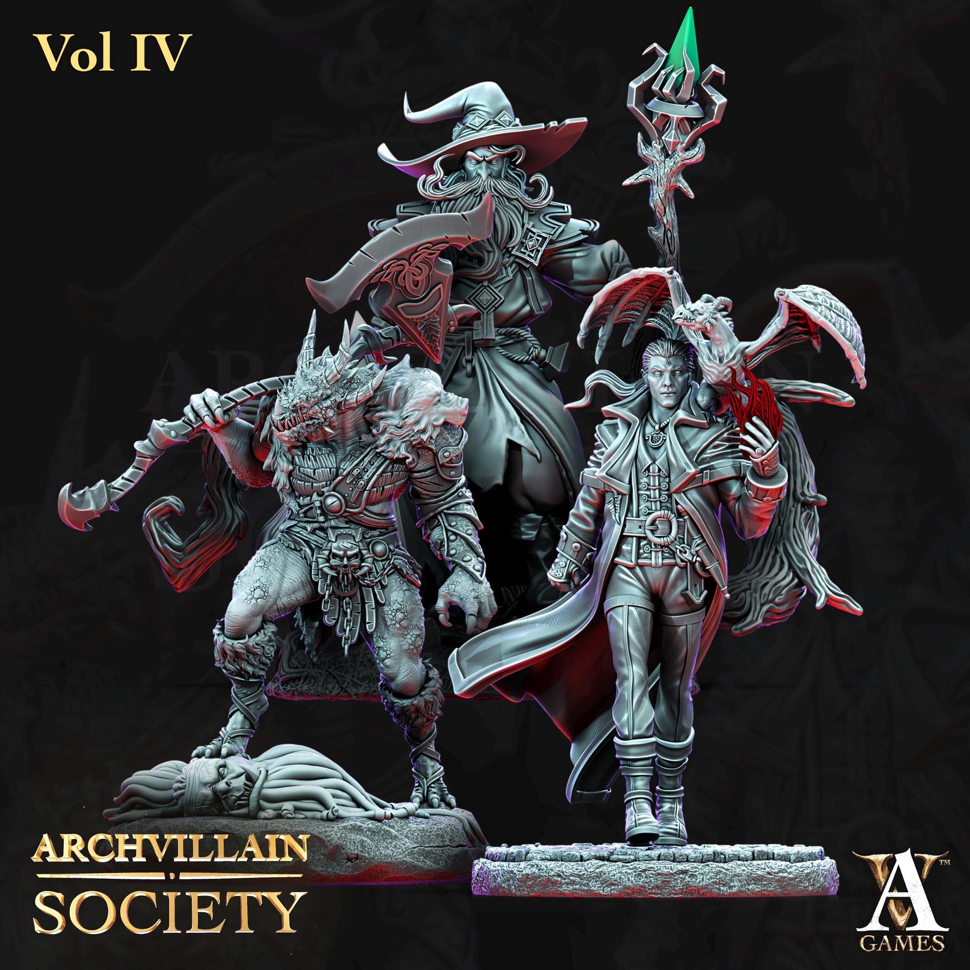 Archvillain Games : Archvillain Society Vol. IV | 3D printed miniatures |Tabletop Games 32 mm | Dungeons and Dragons | Wargame | RPG