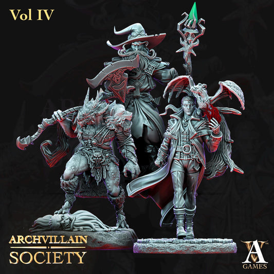 Archvillain Games : Archvillain Society Vol. IV | 3D printed miniatures |Tabletop Games 32 mm | Dungeons and Dragons | Wargame | RPG