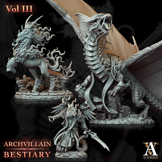 Archvillain Games : Archvillain Bestiary Vol. III | Tabletop Games | 32 mm scale | D&D | Wargame | RPG | One Page Rules compatible