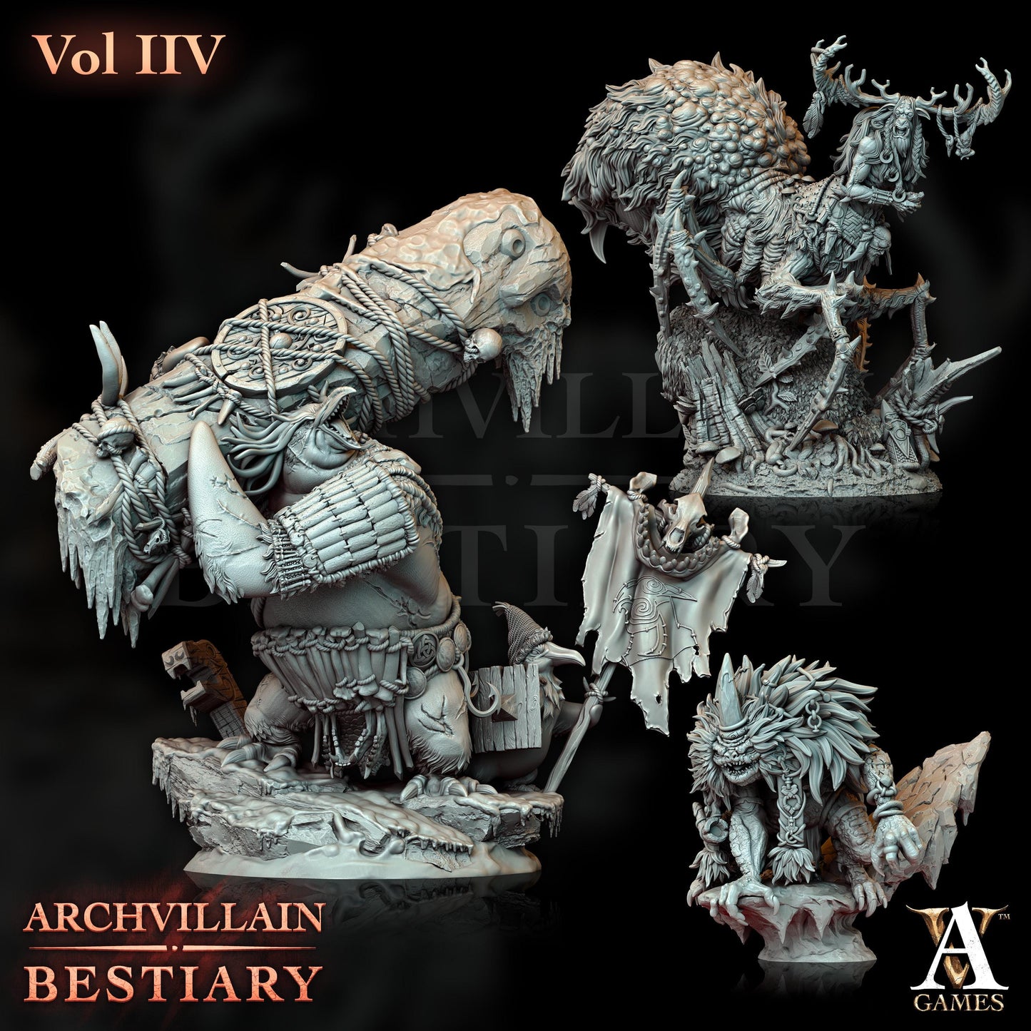 Archvillain Games : Archvillain Bestiary Vol. IV | Tabletop Games | 32 mm scale | D&D | Wargame | RPG | One Page Rules compatible