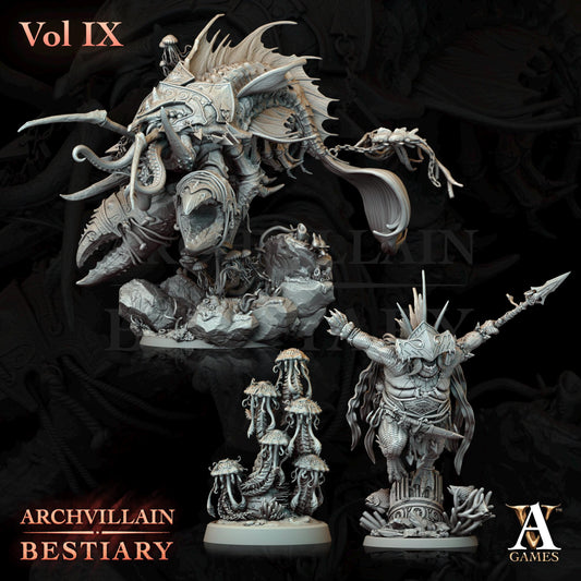 Archvillain Games : Archvillain Bestiary Vol. IX | Tabletop Games | 32 mm scale | D&D | Wargame | RPG | One Page Rules compatible