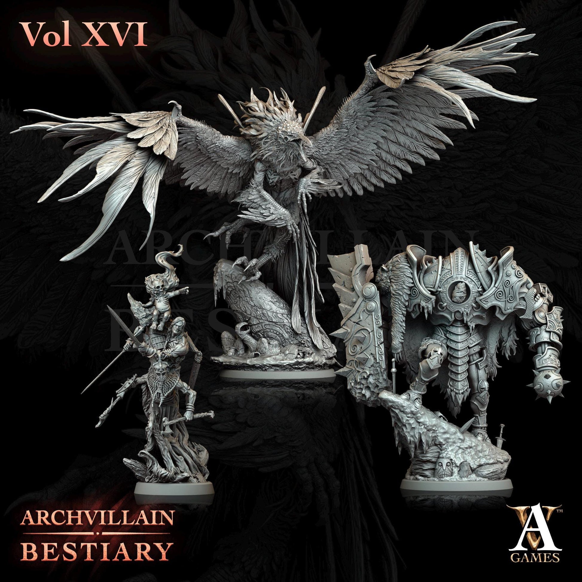 Archvillain Games : Archvillain Bestiary Vol. XVI | Tabletop Games | 32 mm scale | D&D | Wargame | RPG | One Page Rules compatible