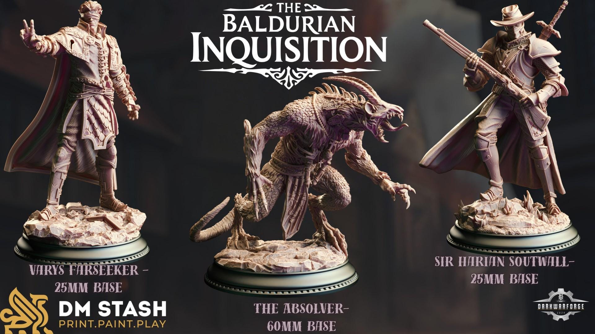 The Baldurian Inquisition: Full Board and Tabletop game | DM Stash | 3D printed | Tabletop Games | Dungeons and Dragons | Wargame