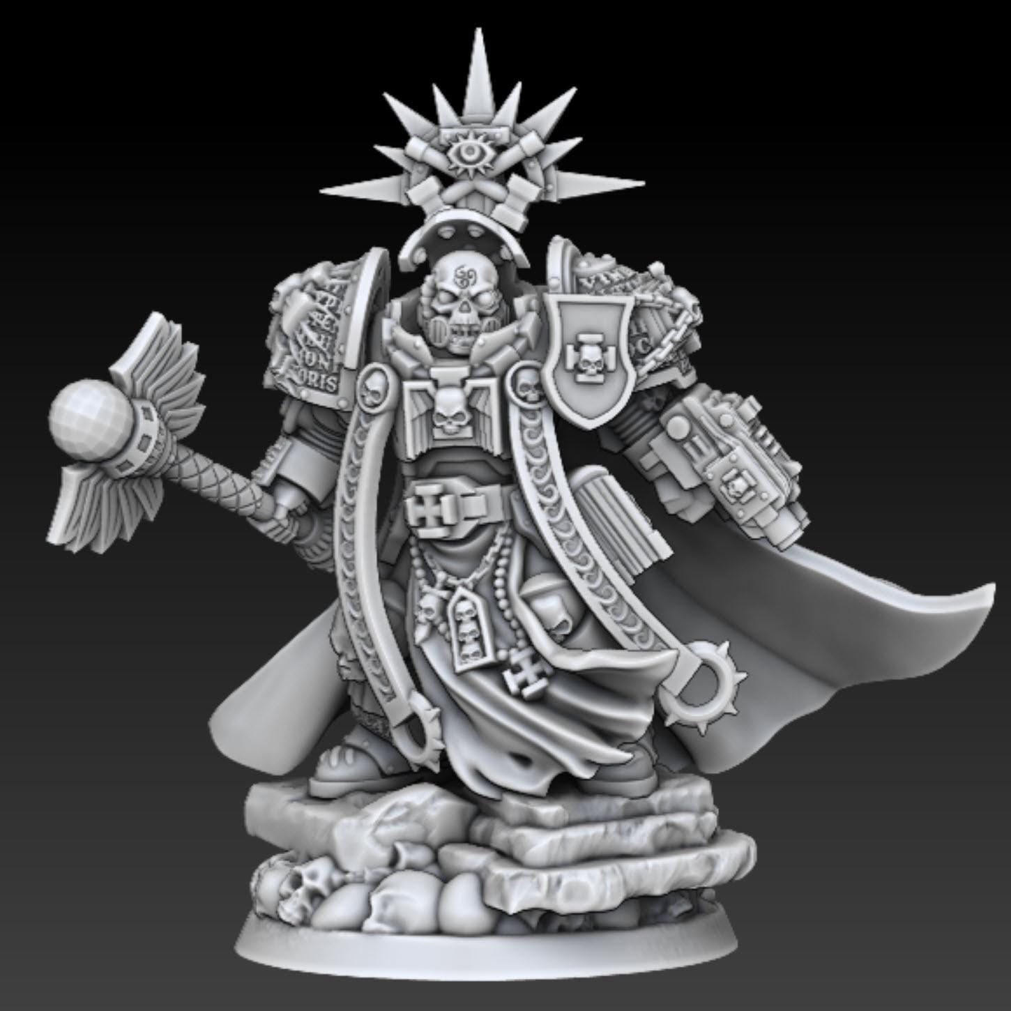 Silver Wardens - Chaplain | DMGMinis | Wargaming | Tabletop games | 32mm scale | Grimdark compatible