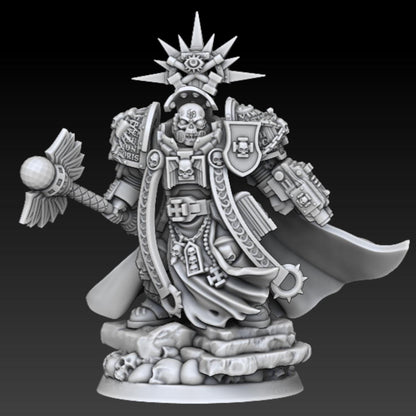 Silver Wardens - Chaplain | DMGMinis | Wargaming | Tabletop games | 32mm scale | Grimdark compatible