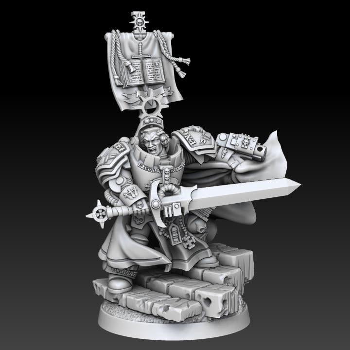 Silver Wardens - Captain Mordius | DMGMinis | Wargaming | Tabletop games | 32mm scale | Grimdark compatible