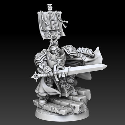 Silver Wardens - Captain Mordius | DMGMinis | Wargaming | Tabletop games | 32mm scale | Grimdark compatible