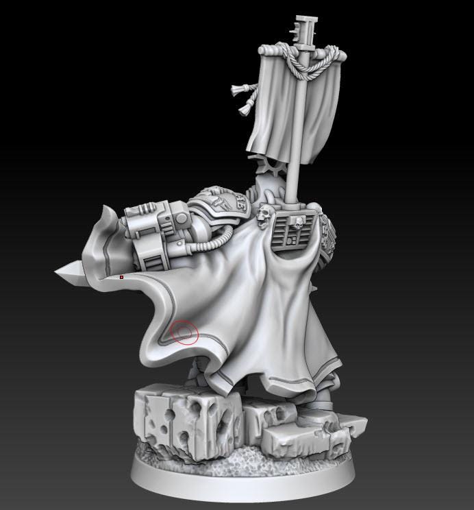 Silver Wardens - Captain Mordius | DMGMinis | Wargaming | Tabletop games | 32mm scale | Grimdark compatible