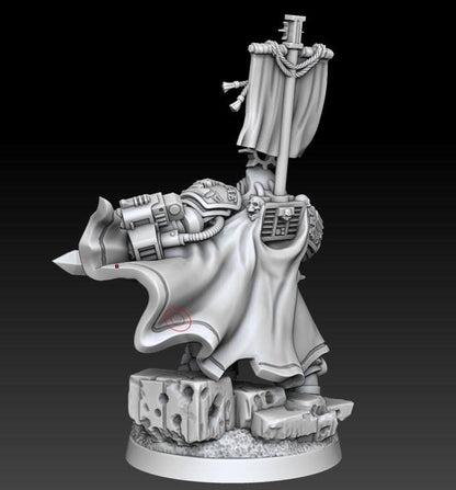 Silver Wardens - Captain Mordius | DMGMinis | Wargaming | Tabletop games | 32mm scale | Grimdark compatible