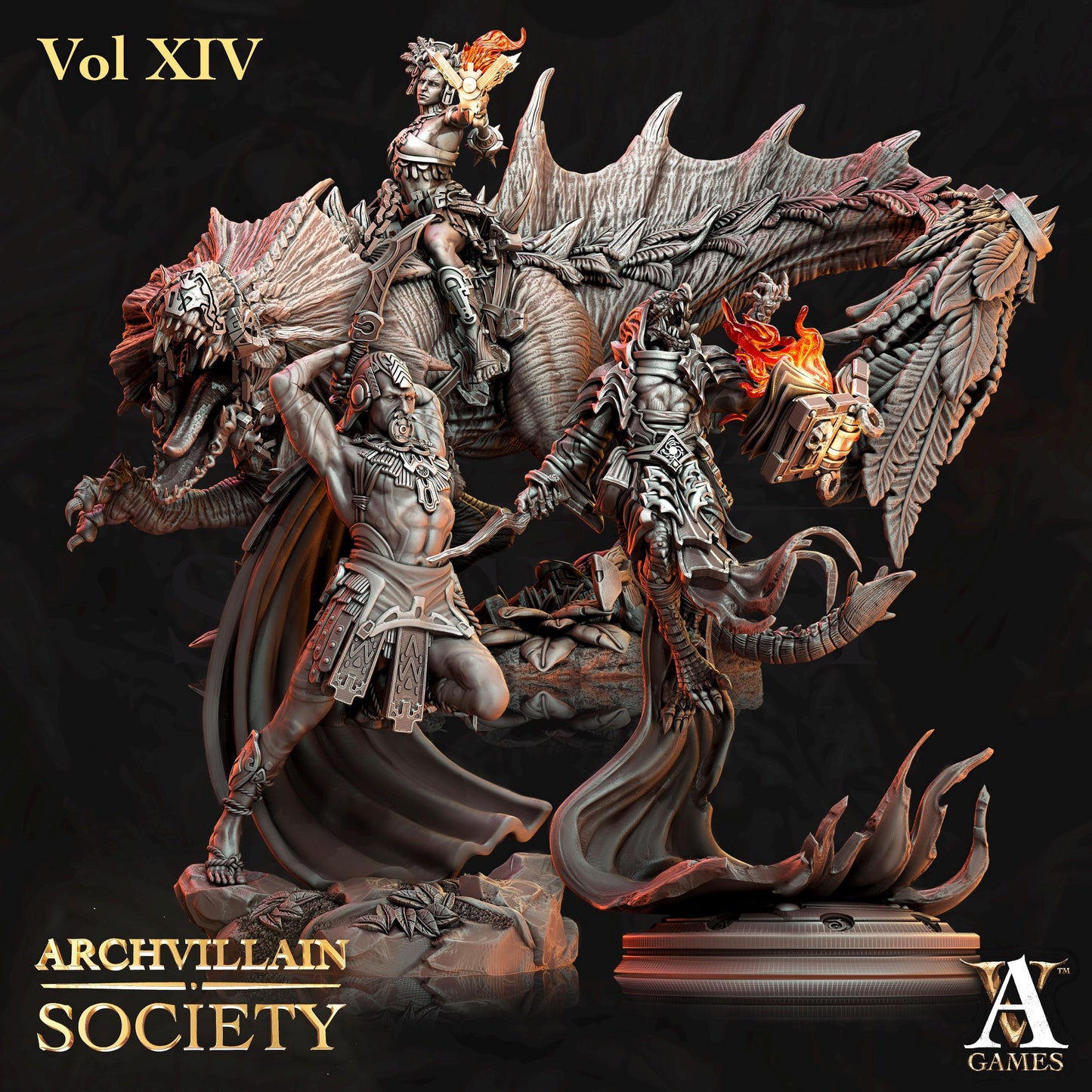 Archvillain Games : Archvillain Society Vol. XIV | 3D printed miniatures |Tabletop Games 32 mm | Dungeons and Dragons | Wargame | RPG