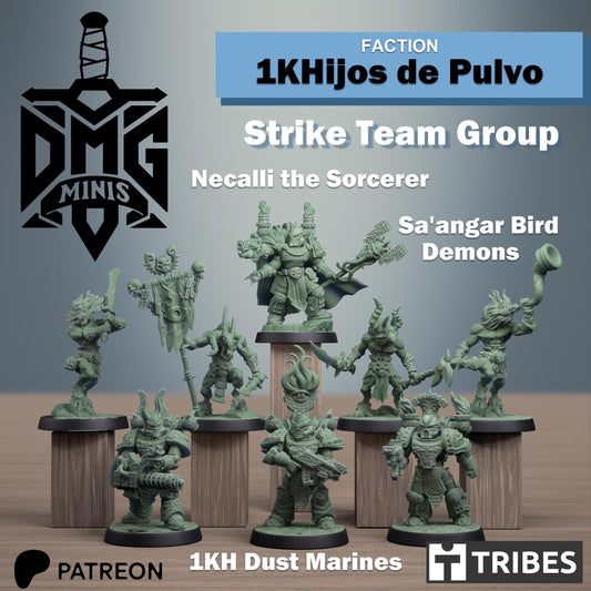 1KH HIjos de Pulvo - Strike Team | DMGMinis | Wargaming | Tabletop games | 32mm scale | Grimdark compatible