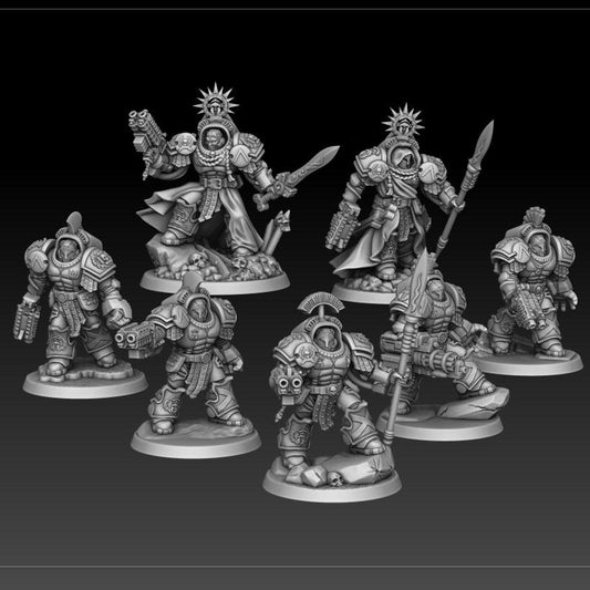 Sons of Spartania - Heavy Assault Squad | DMGMinis | Wargaming | Tabletop games | 32mm scale | Grimdark compatible