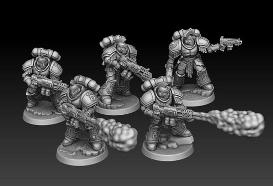 Sons of Spartania - Pyro Squad | DMGMinis | Wargaming | Tabletop games | 32mm scale | Grimdark compatible