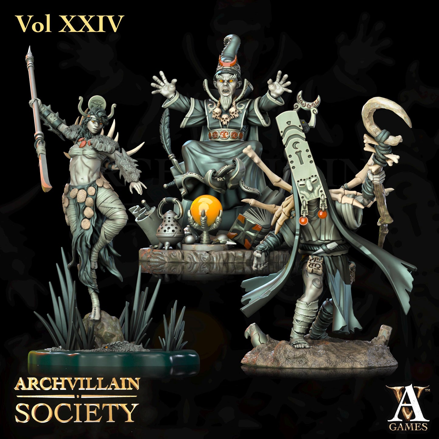 Archvillain Games : Archvillain Society Vol. XXIV | 3D printed miniatures |Tabletop Games 32 mm | Dungeons and Dragons | Wargame | RPG