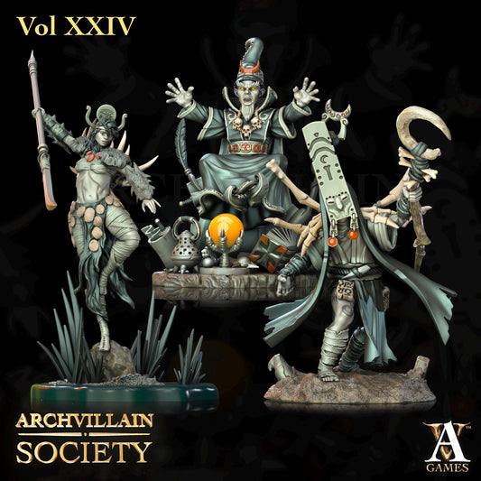 Archvillain Games : Archvillain Society Vol. XXIV | 3D printed miniatures |Tabletop Games 32 mm | Dungeons and Dragons | Wargame | RPG