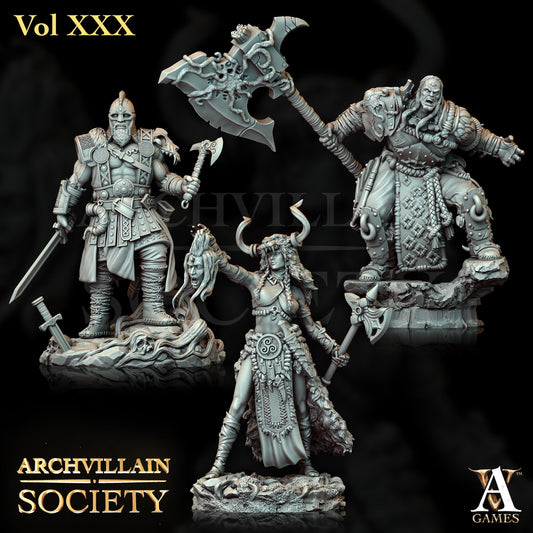 Archvillain Games : Archvillain Society Vol. XXX | 3D printed miniatures |Tabletop Games 32 mm | Dungeons and Dragons | Wargame | RPG