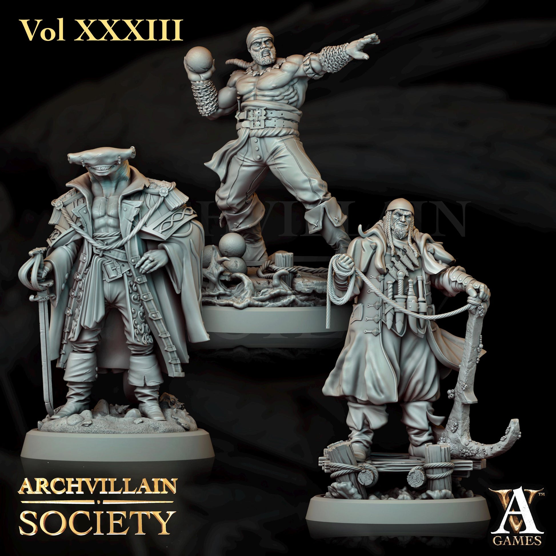 Archvillain Games : Archvillain Society Vol. XXXIII| 3D printed miniatures |Tabletop Games 32 mm | Dungeons and Dragons | Wargame | RPG